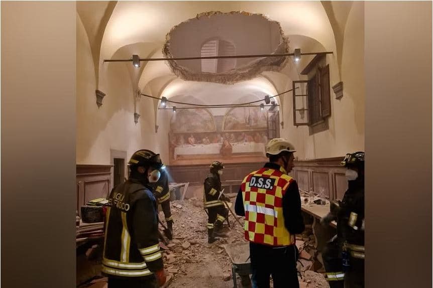 30 persona lëndohen pasi shembet tavani i një manastiri gjatë një dasme në Itali