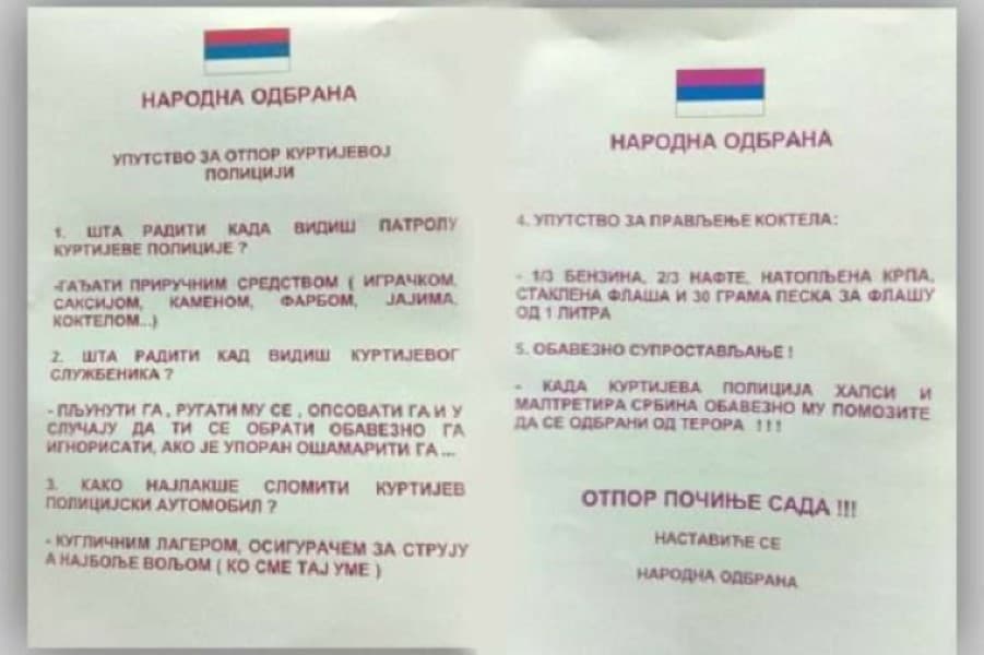 Fletushkat në veri: Bastisen katër lokacione, ndalohen dy persona