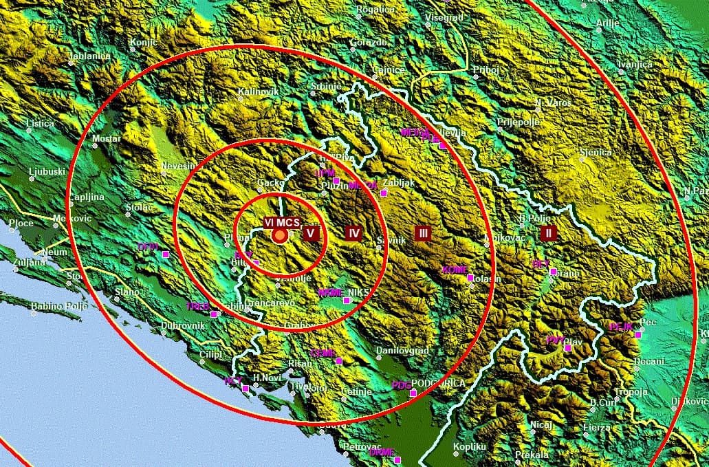 Tërmet në Malin e Zi, nuk raportohet për dëme