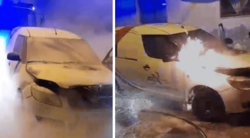Përfshihet nga zjarri një veturë në lëvizje në Berat