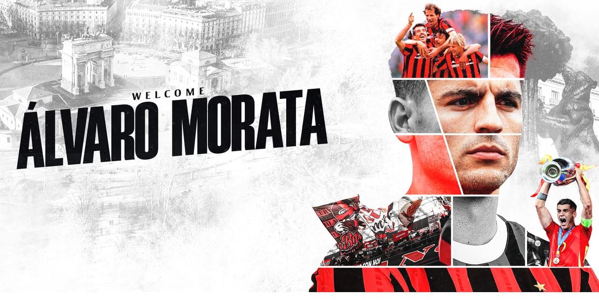 Morata zbarkon te Milani