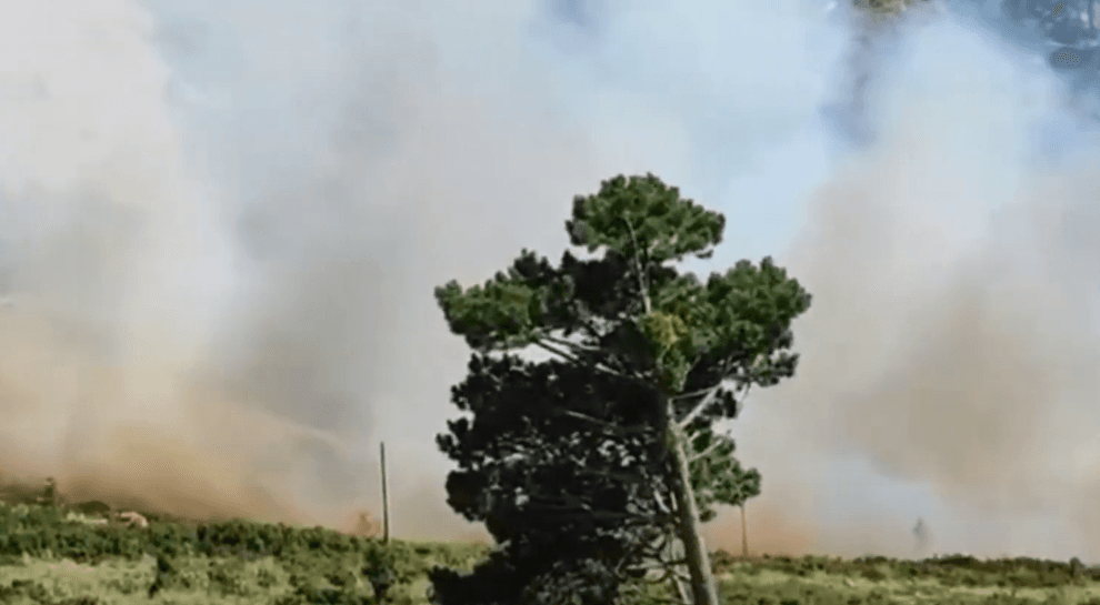 Zjarr masiv në Dhërmi, ndërhyrje edhe me helipokter për shuarjen e tij