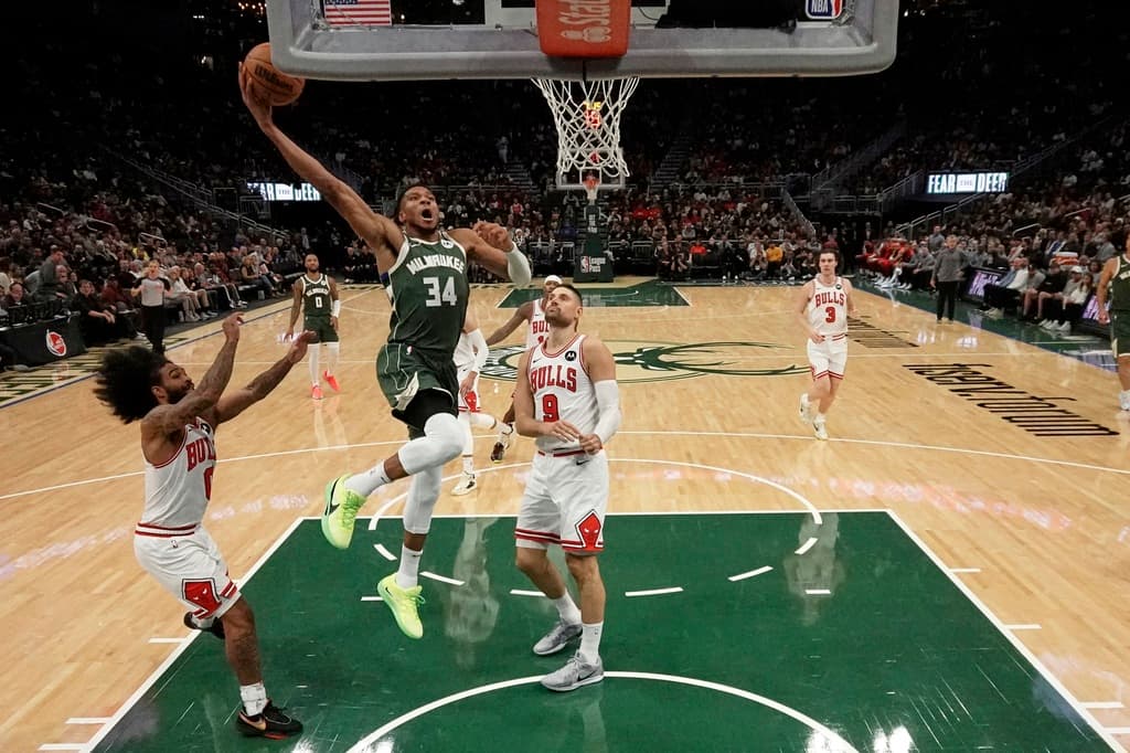 Giannis, 41 pikë në fitoren e Bucks ndaj Bulls