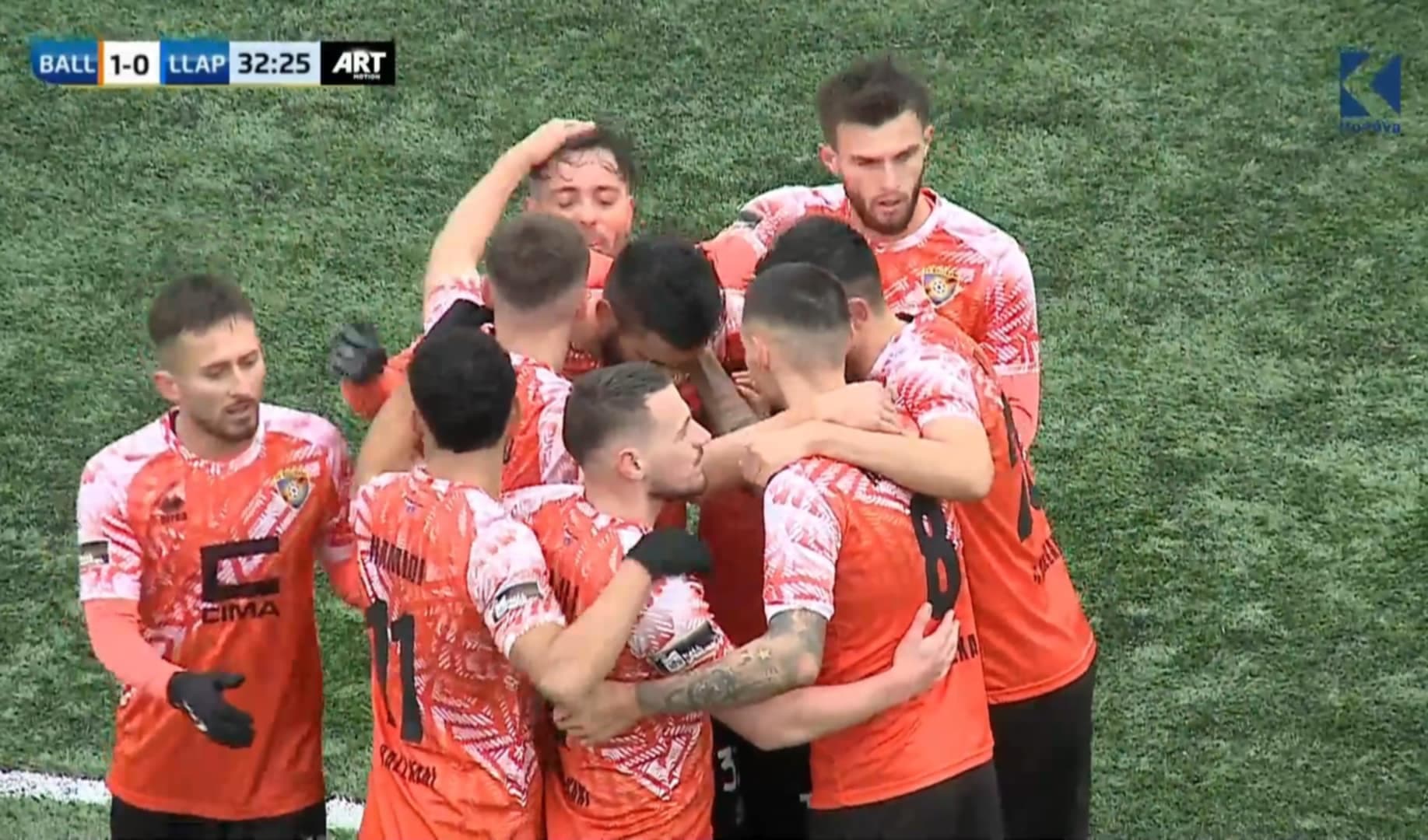 Pas gjysmë ore lojë, Ballkani kalon në epërsi ndaj Llapit