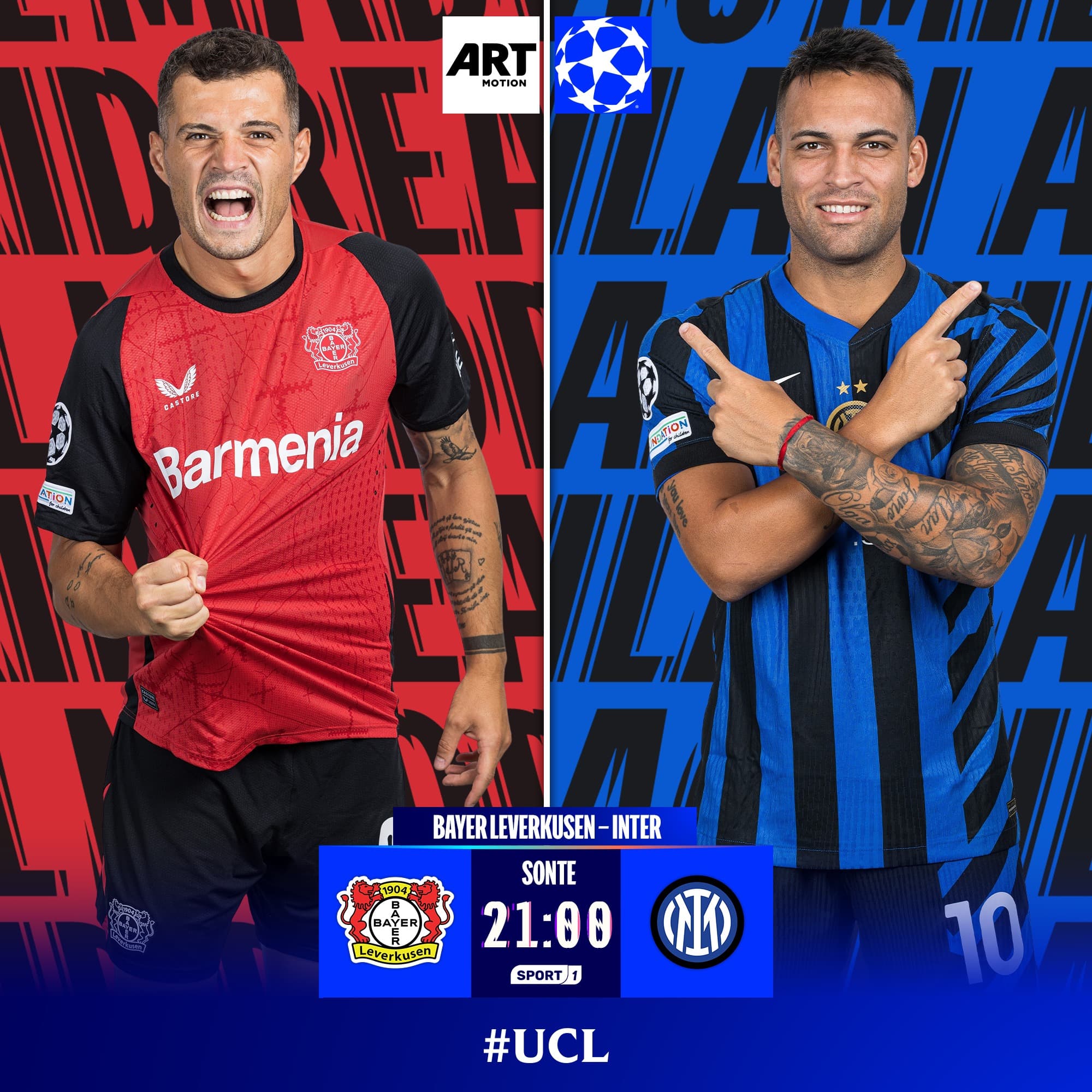 Bayer Leverkusen - Inter, ekskluzivisht në Artmotion