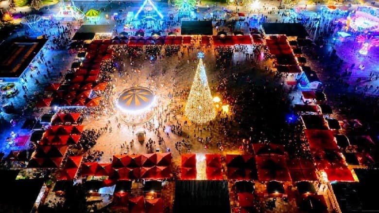 Tirana ndriçohet sonte për festat e fundvitit (VIDEO)
