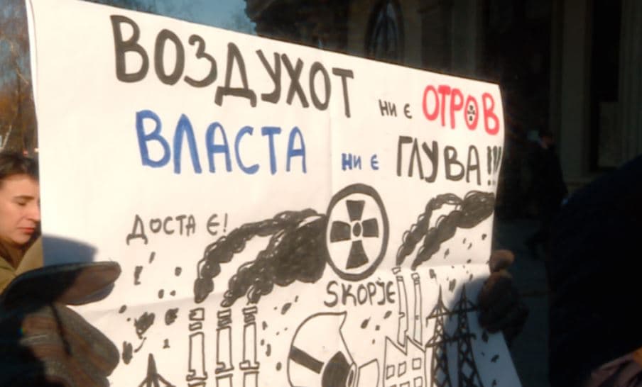 U protestua në Shkup për ndotjen e ajrit, reagon qeveria maqedonase