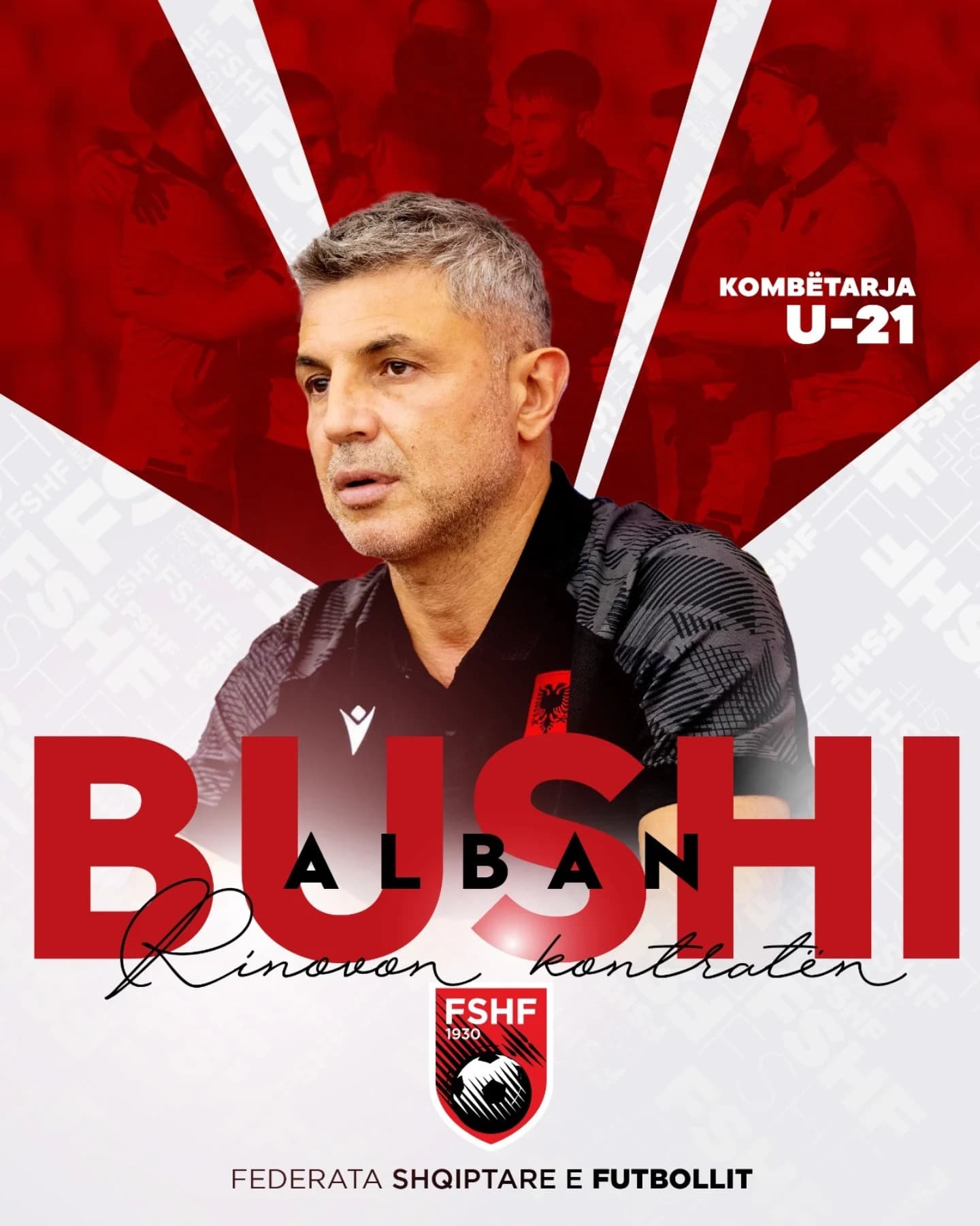 Alban Bushi vazhdon udhëheqjen e Kombëtares U-21 të Shqipërisë deri në vitin 2026