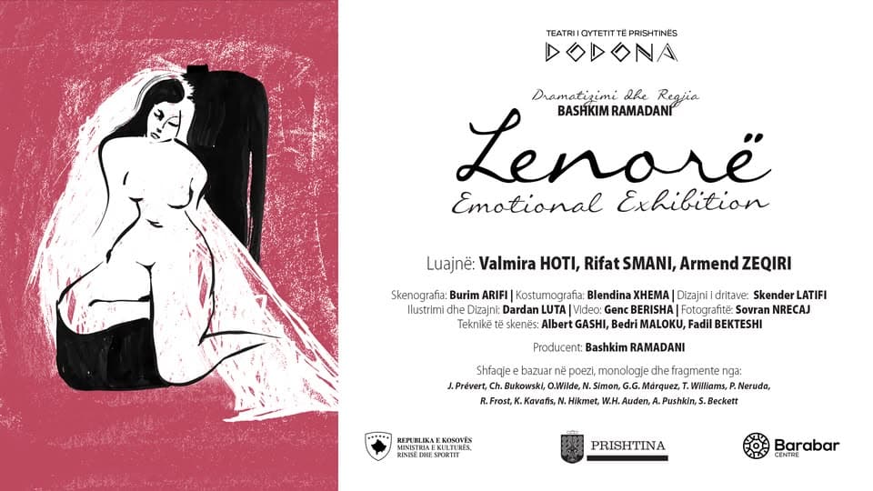 Në Teatrin Dodona sonte premiera e shfaqjes Lenorë ‘Emotional Exhibition’