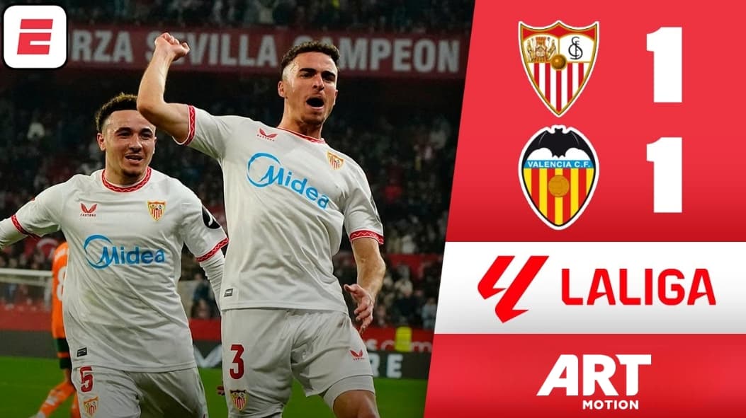 Sevilla e Valencia shënojnë nga një gol për ta mbyllur ndeshjen në barazim