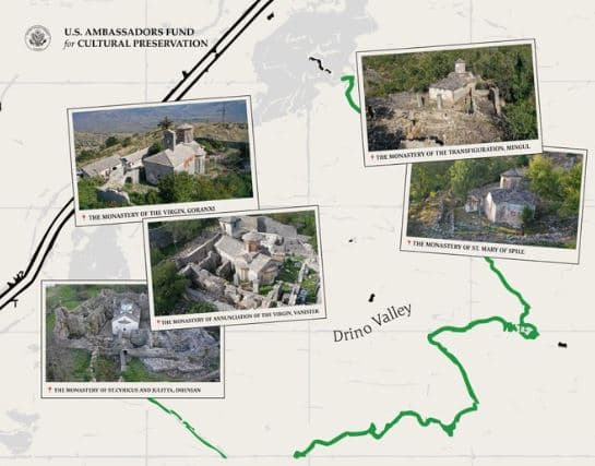 Manastiret e Luginës së Drinos në hartën botërore të monumenteve për 2025