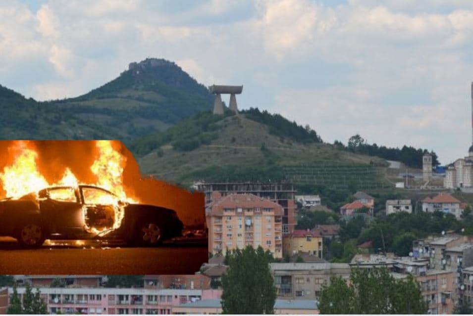 Vetura përfshihet nga zjarri në Kodrën e Minatorëve në Mitrovicë