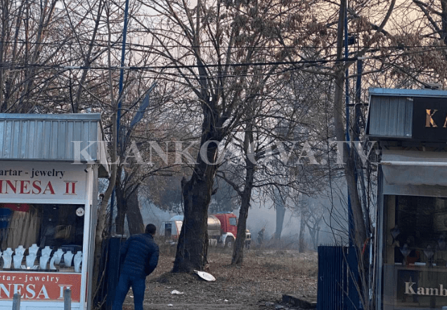 Zjarri te Tregu i Gjelbër në Prishtinë, digjen gjashtë lokale (VIDEO)