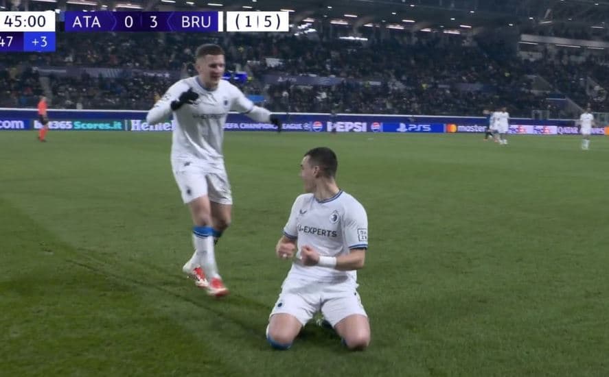Atalanta “s’ka" çka të dalë në pjesë të dytë, po humb 0:3 nga Brugge