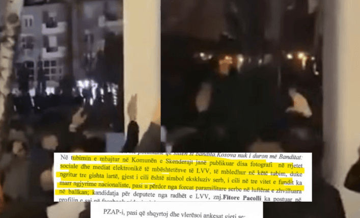 PZAP dënon Vetëvendosjen me 35 mijë euro edhe për atë në Skënderaj që u ngritën tre gishtërinj si paramilitarët serbë