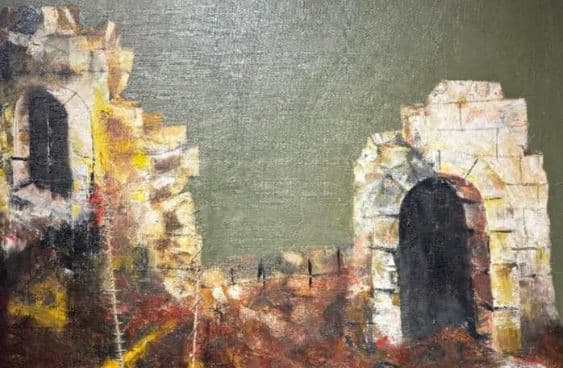 Artisti që qepi pikturat e plagosura në luftë
