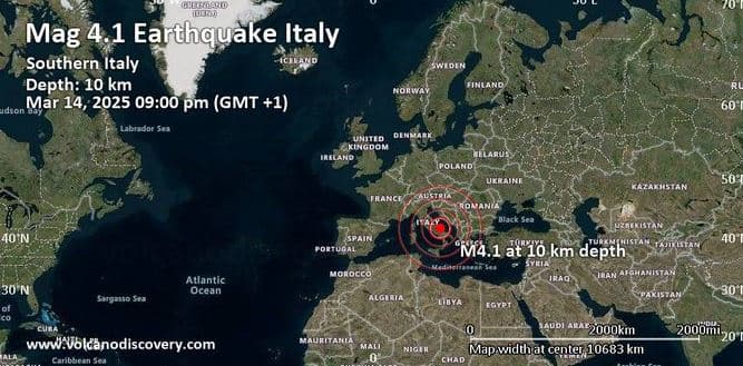 Një tjetër tërmet godet Italinë, magnituda 4.1