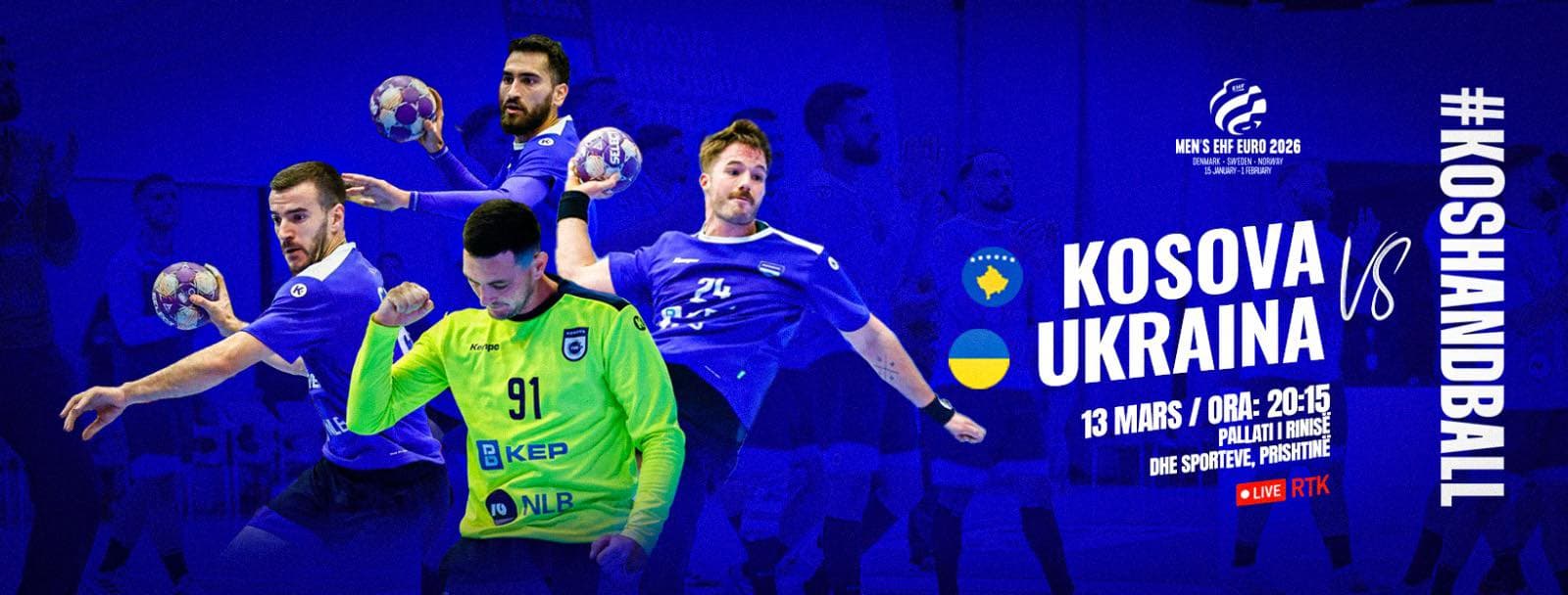 Hendboll: Sonte Kosova zhvillon ndeshjen vendimtare kundër Ukrainës