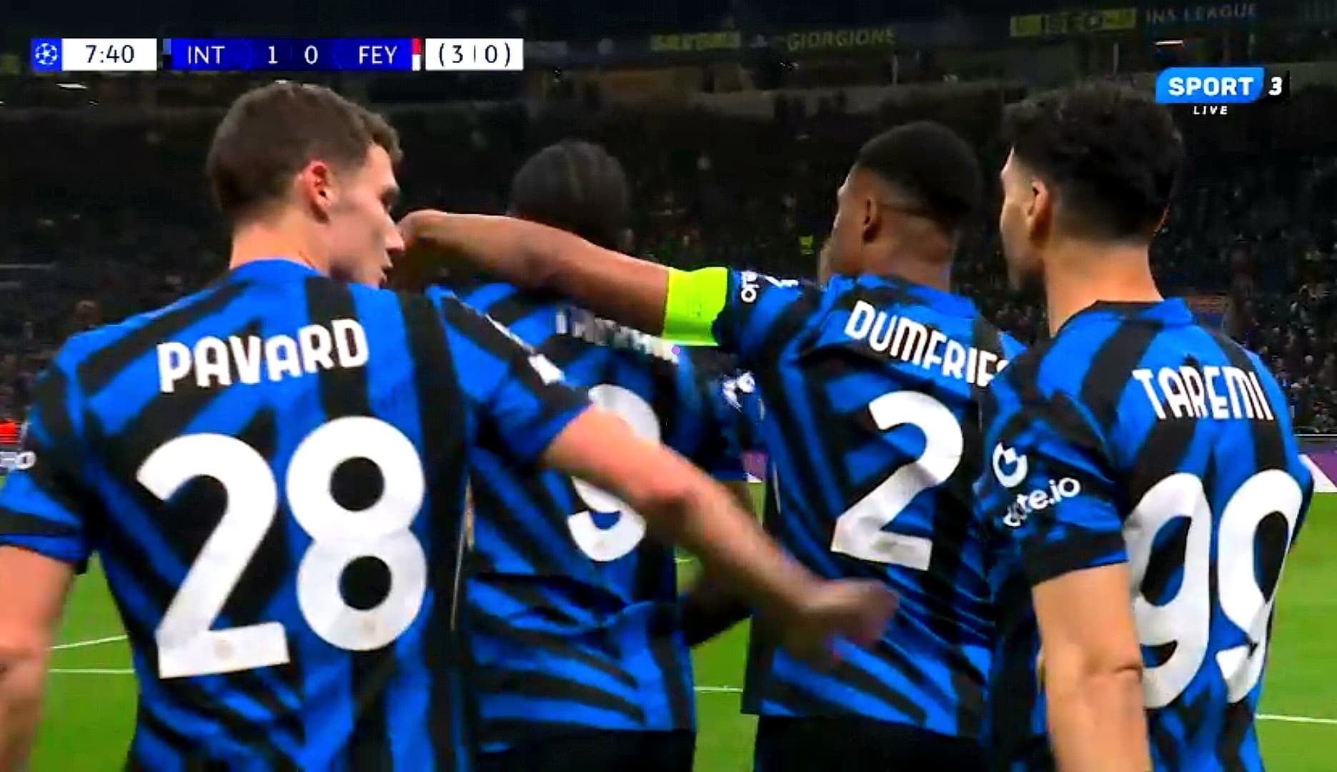Interi e çon në 3 epërsinë ndaj Feyenoordit