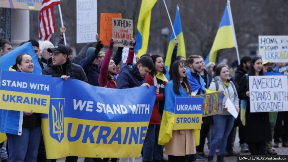Protesta pro-ukrainase në të gjithë ShBA-në pas përplasjes Trump-Zelensky