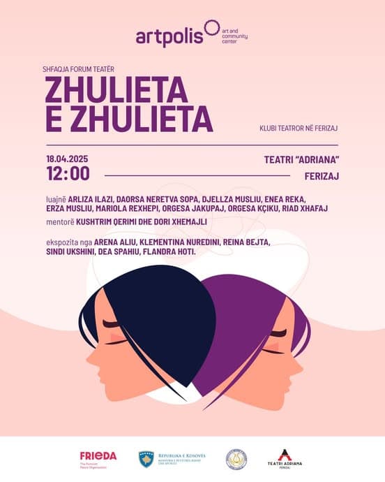 “Zhulieta e Zhulieta” shfaqja forum teatër që jepet në Ferizaj