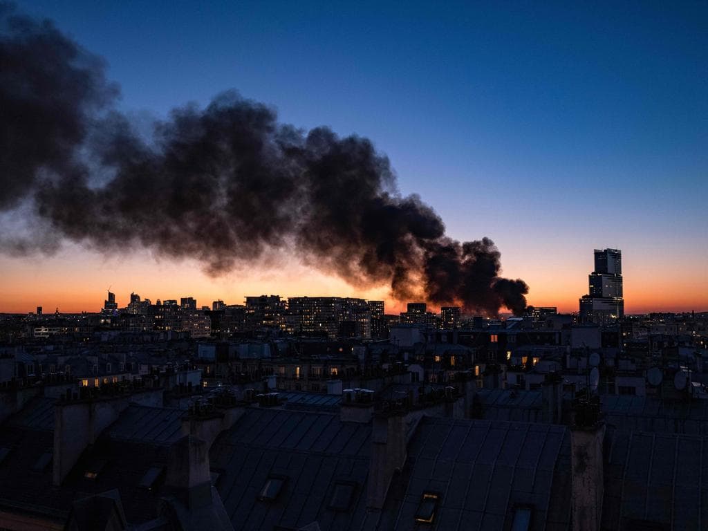 Zjarr i madh shpërthen në fabrikën e riciklimit në Paris, evakuohen punëtorët