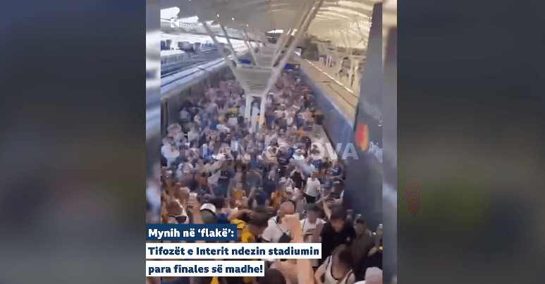 Mynihu në ‘flakë’: Tifozët e Interit ndezin stadiumin para finales ndaj PSG-së