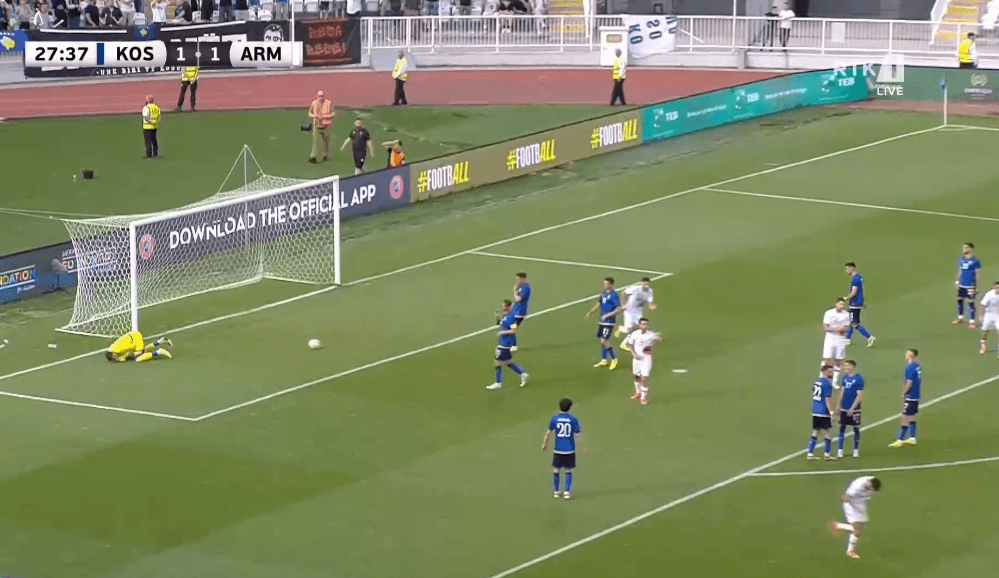 Armenia rikthen epërsinë me gol të bukur