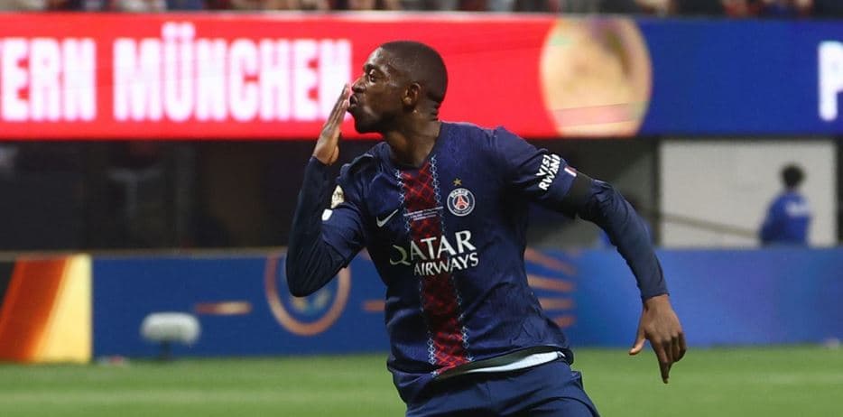 Dembele nderoi Diogo Jotën me një festim emocional në fitoren kundër Bayern Munich