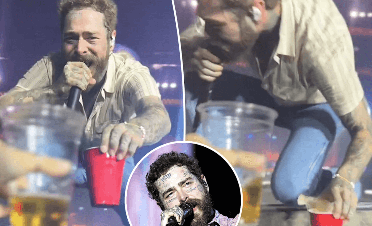 Fansi u bë “shkak” i rrëzimit të Post Malone në skenë (VIDEO)