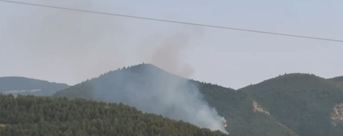 Zjarri përfshin malin e Moravës në Shqipëri, dyshohet i qëllimshëm - një person dërgohet në polici