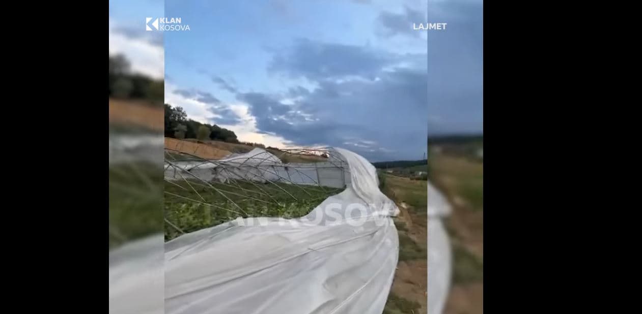 Qytetarit i dëmtohet sera nga era e fortë në Vrajak të Rahovecit (VIDEO)