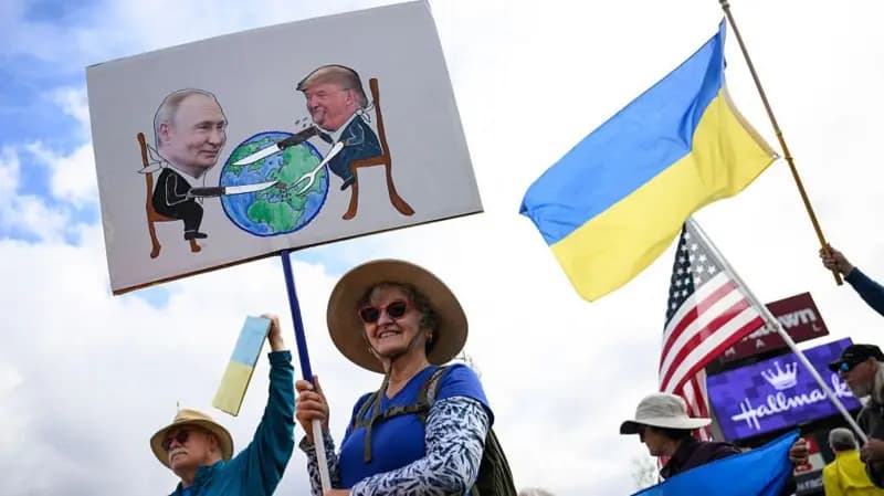 Protestuesit mblidhen për Ukrainën në Alaskë
