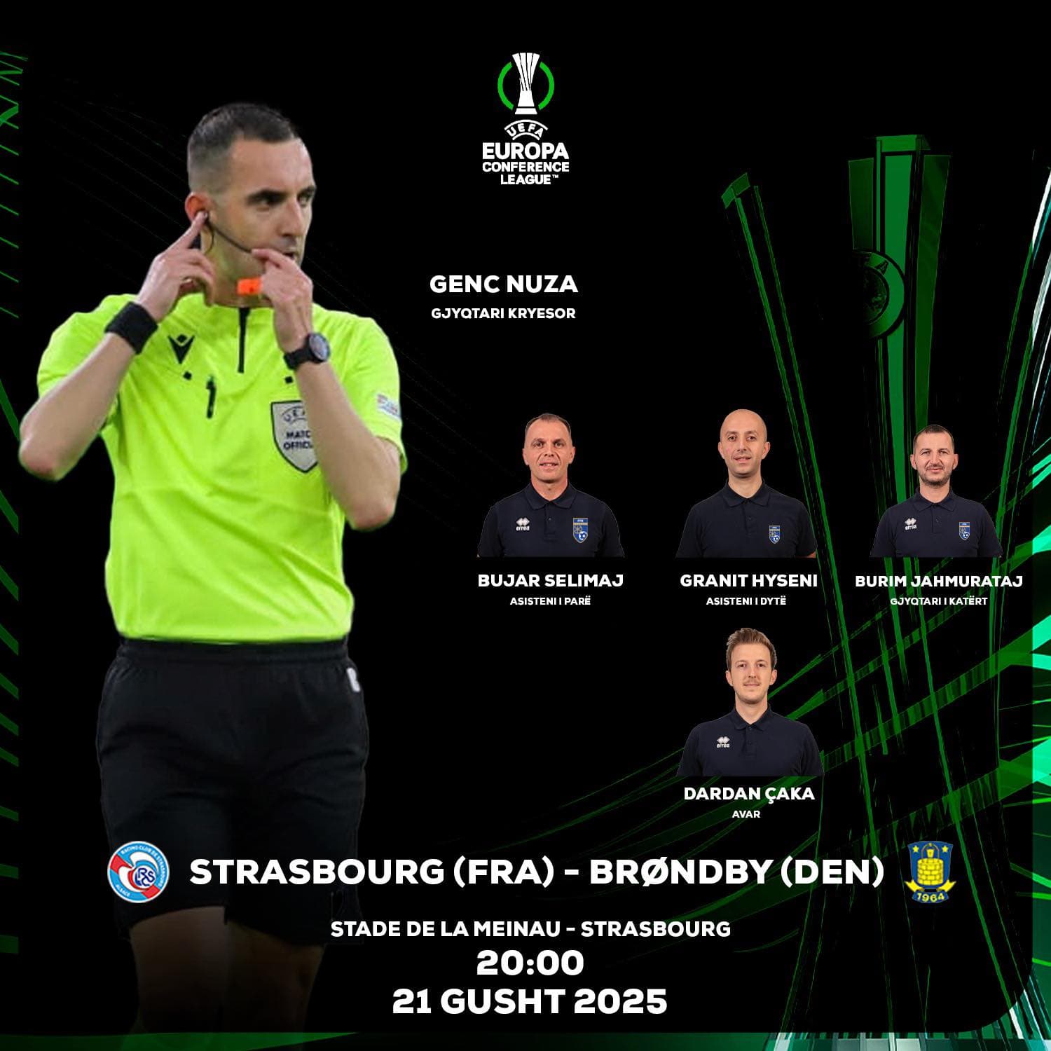 Gjyqtarët kosovarë ndajnë drejtësi në playoff të Conference League, FFK i gëzohet suksesit