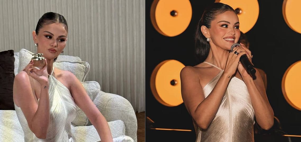 Selena Gomez shkëlqen me fustan të bardhë në lansimin e parfumit 'Rare Beauty'