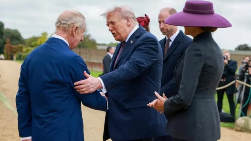 Trumpët zbarkojnë në Kështjellën Windsor, priten nga familja mbretërore