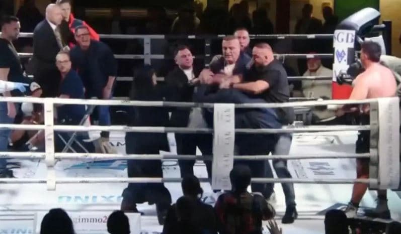 Albon Pervizaj mposhtet me nokaut klasik - meçi përfundoi me përleshje masive (VIDEO)