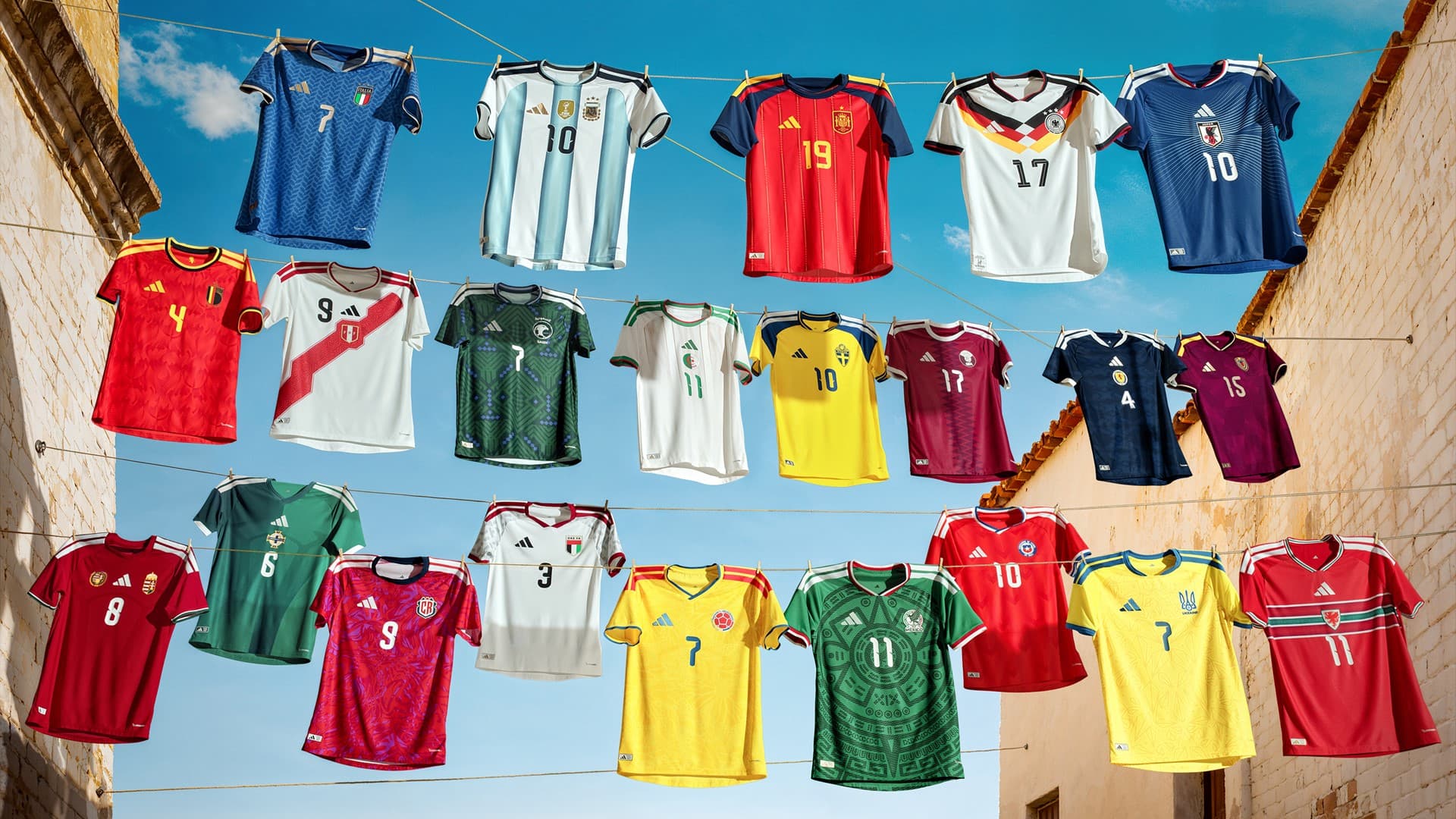 Kupa e Botës 2026, Adidas zbulon fanellat e reja të 22 kombëtarëve