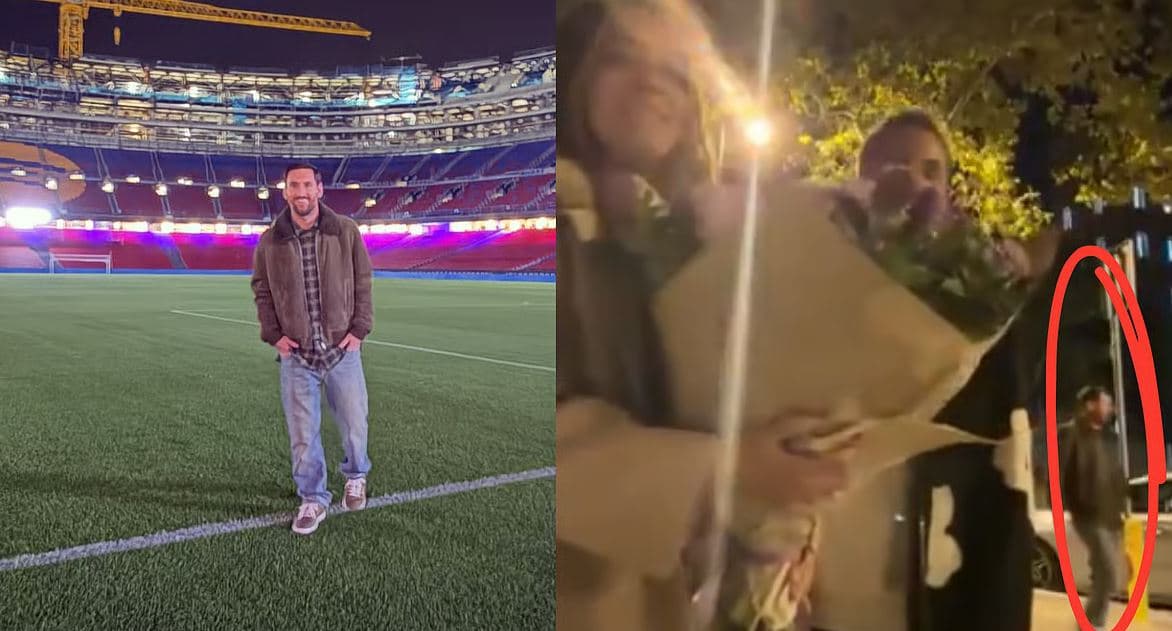 Messi shfaqet aksidentalisht në videon romantike të çiftit