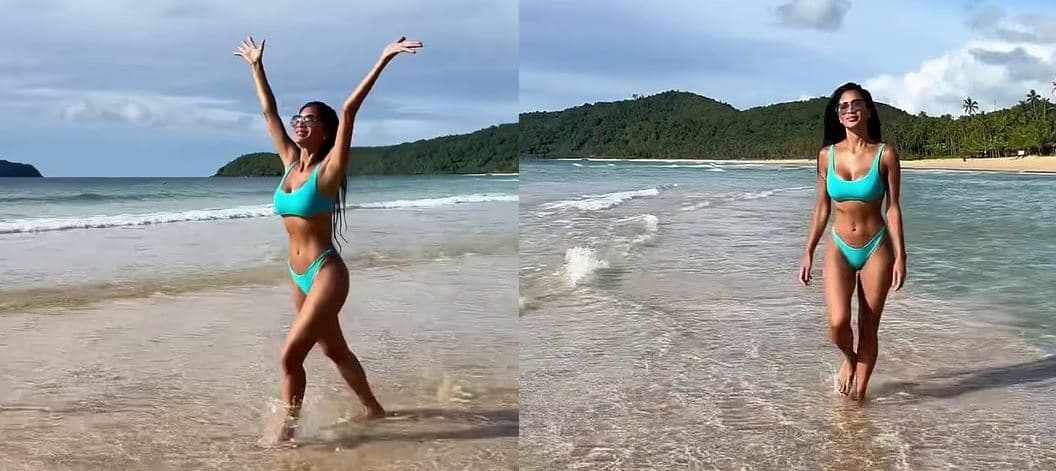 Afro 50 vjeçe, por Nicole Scherzinger mahnit me format e jashtëzakonshme me bikini blu