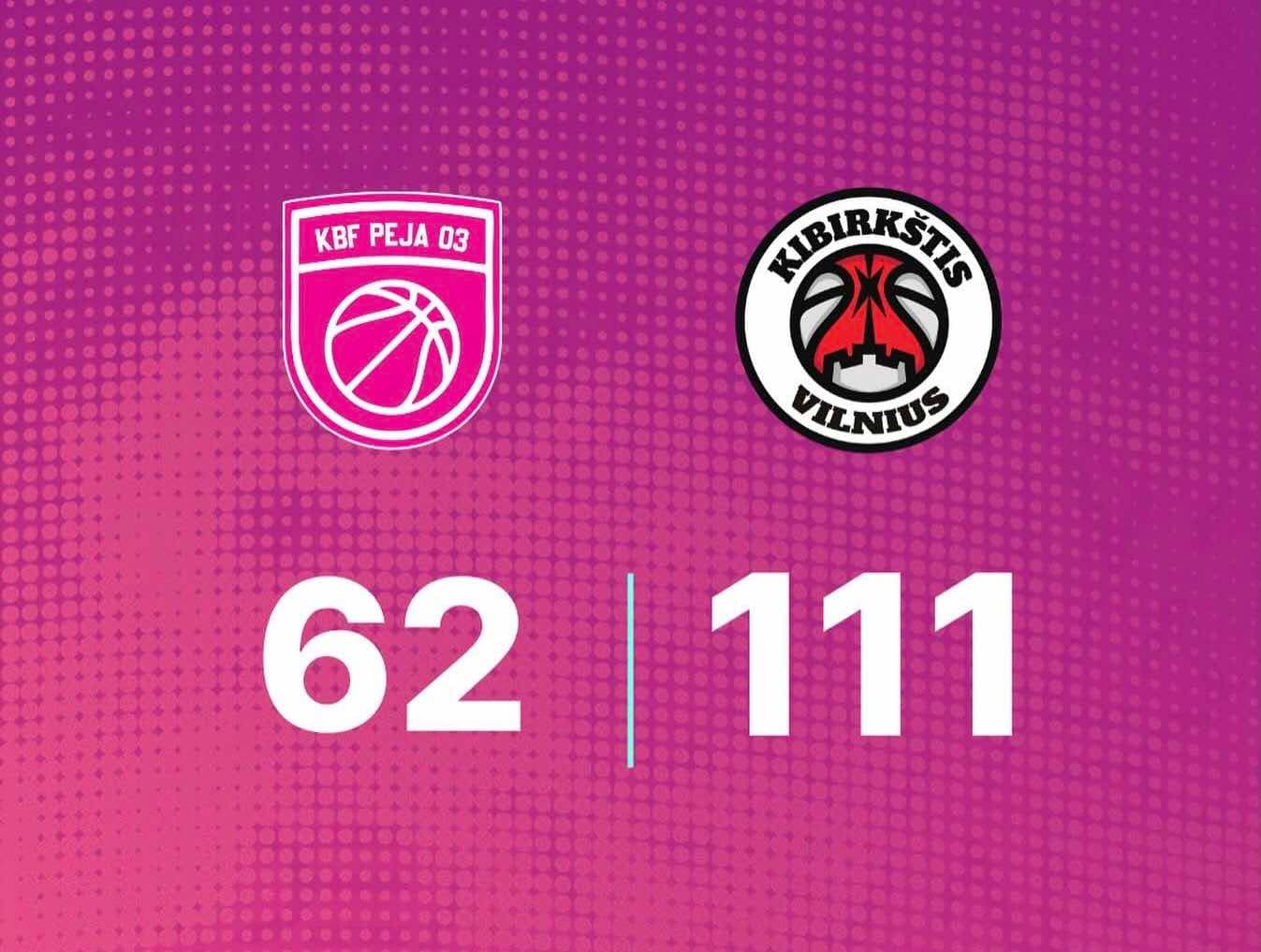 Peja 03 pëson humbje nga Kibirkstis-TOKS në EuroCup Women