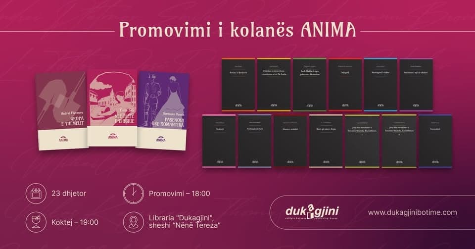 Sot bëhet promovimi i kolanës letrare "Anima"