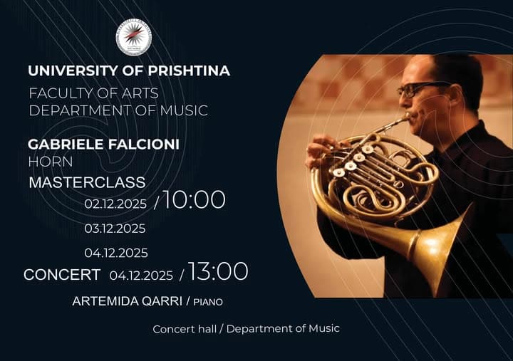 Gabriele Falcioni me masterklasë dhe koncert në Prishtinë