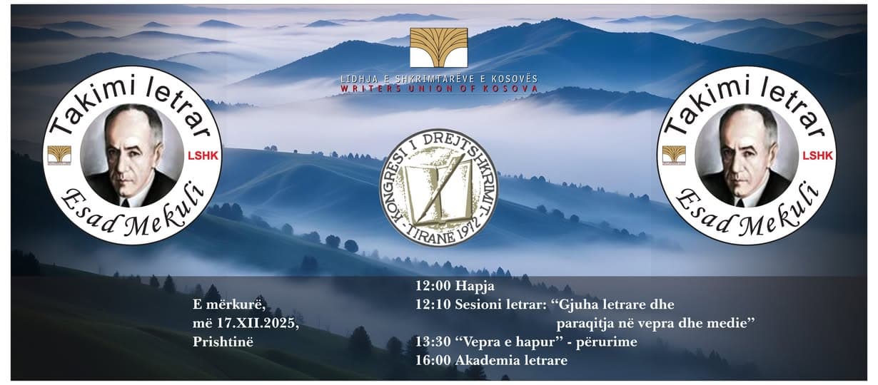 Në Prishtinë mbahet takimi letrar "Esad Mekuli"