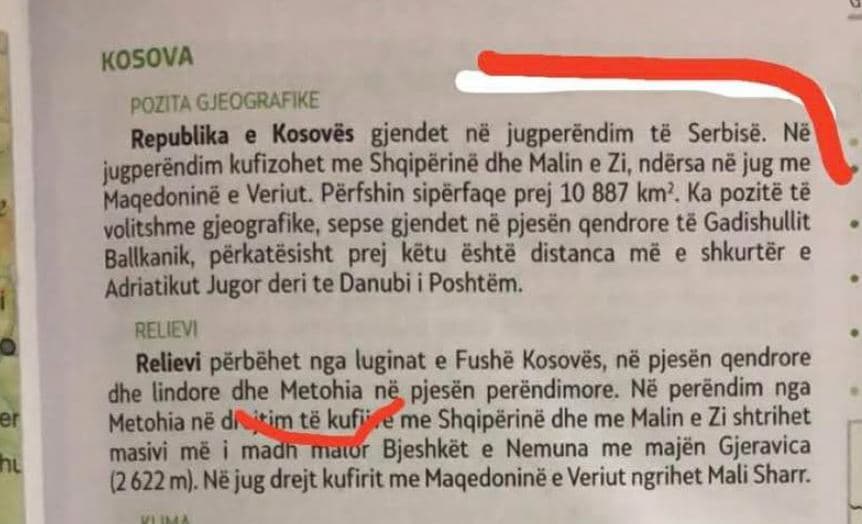 Kosova quhej “Metohi” në shkollat e Maqedonisë, VLEN: Gabimi është korrigjuar