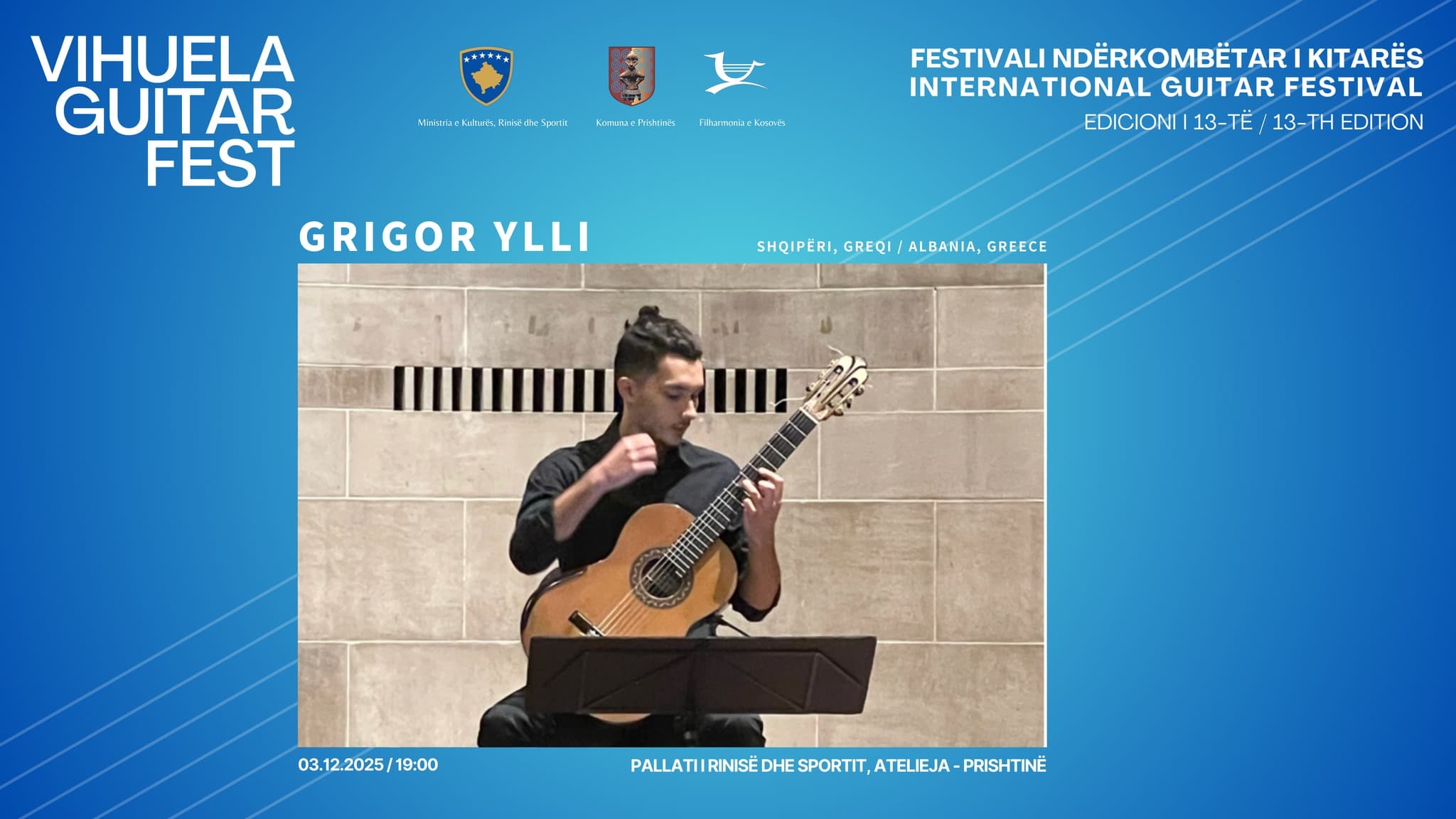 Grigor Ylli sjell sonte në Prishtinë virtuozitetin e brezit të ri