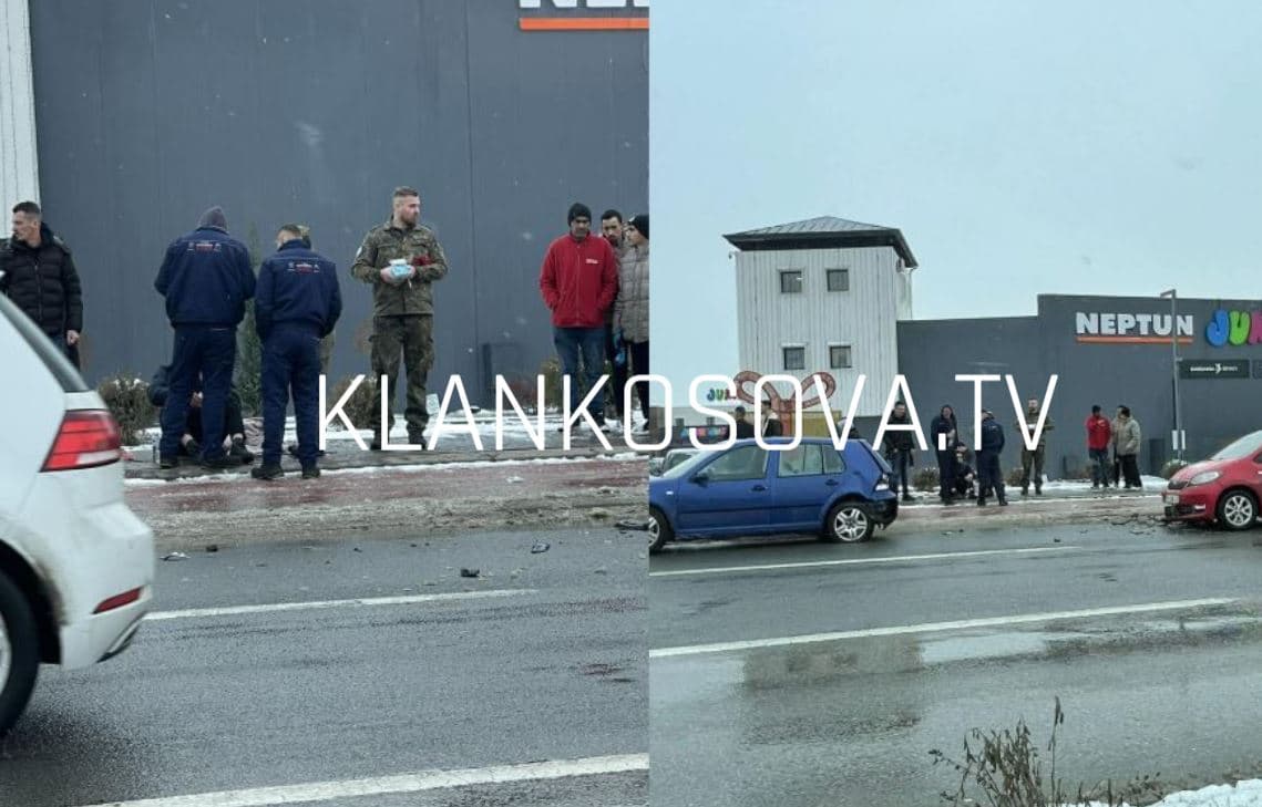 Aksident te Zona Industriale, KFOR-i ua jep ndihmën e parë të lënduarve