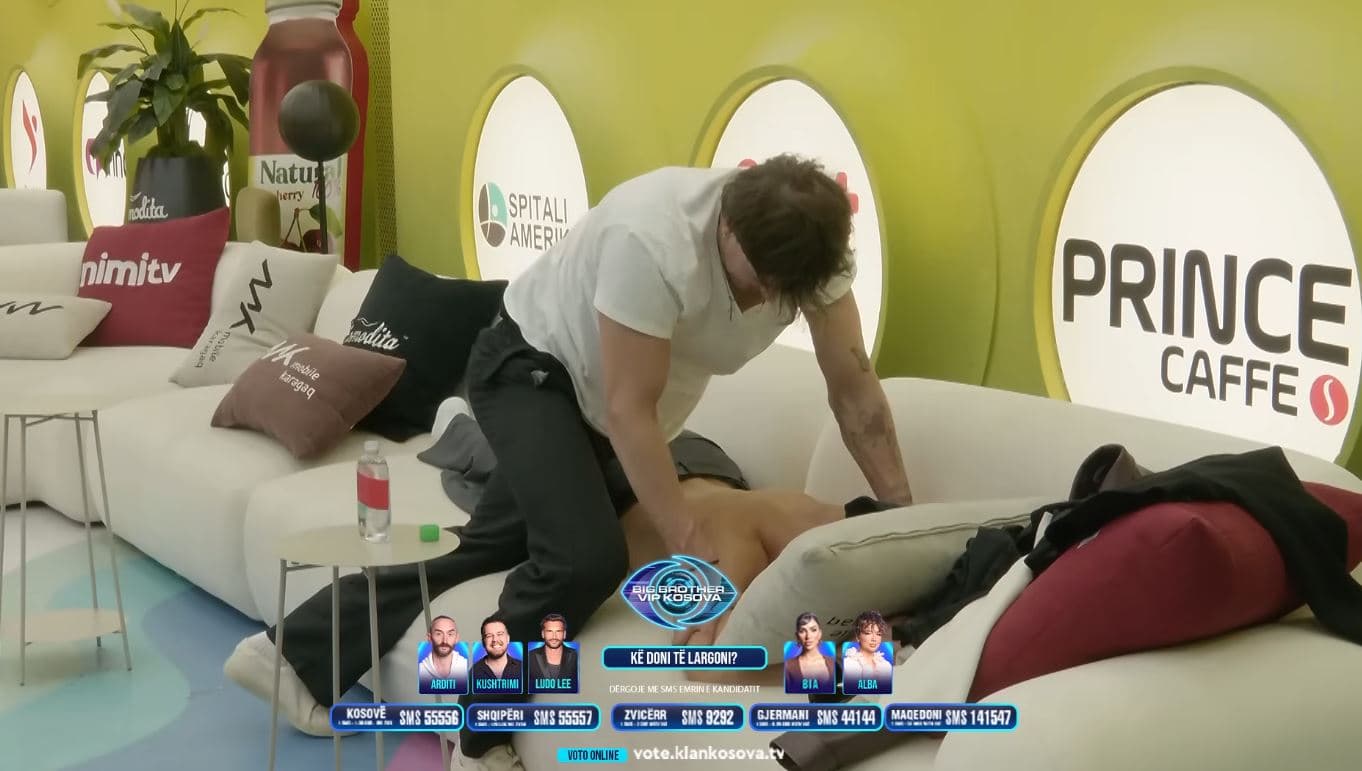 Klodi i bën masazh Londrimit (VIDEO)