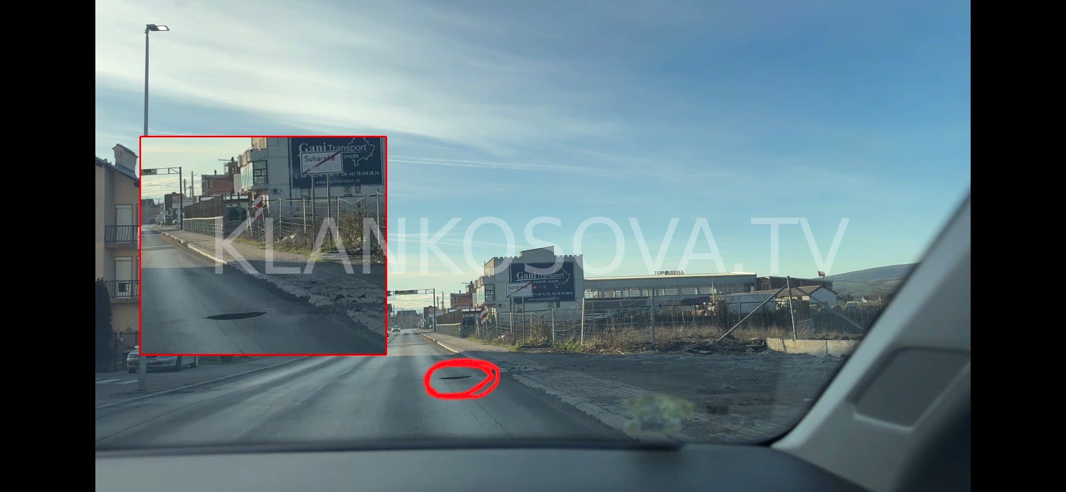 Gropa e madhe në rrugën Reshtan-Suharekë, rrezik serioz për pjesëmarrësit në trafik