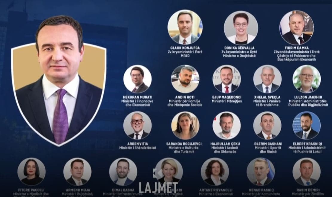 Qeveria e re - 19 ministri, veç 5 në duar të grave (VIDEO)